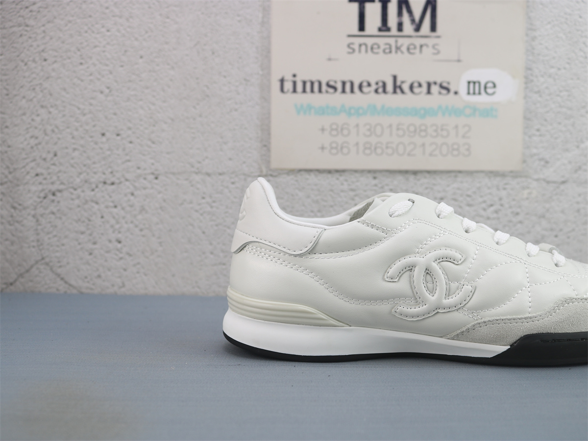 CHANEL 24a Low-Top German Army Trainers Casual Shoes White